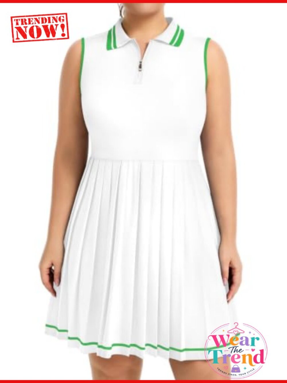 Plus Size Tennis Dress with Shorts Polo Golf Dresses